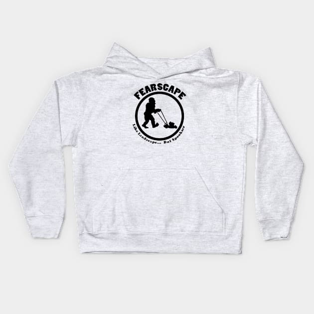 Like Landscape But Spookier Silhouette Kids Hoodie by The Convergence Enigma